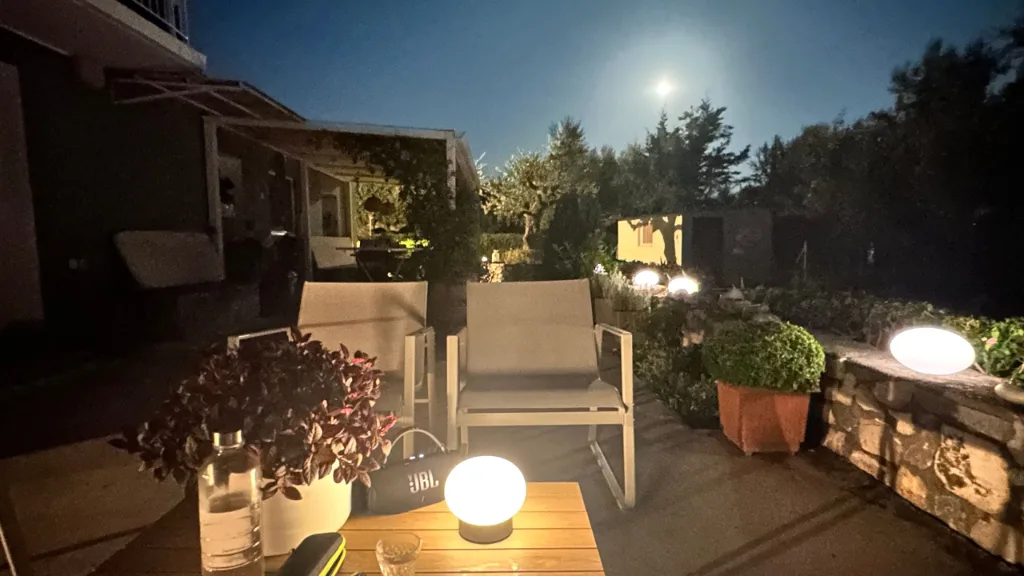 The covered patio